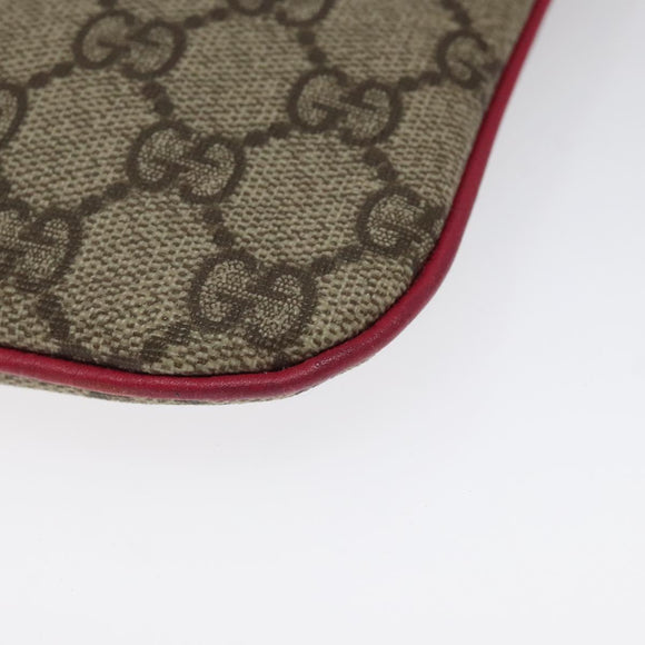 GUCCI GG Supreme Mini Hand Bag PVC Leather Beige 114600 Auth 119443