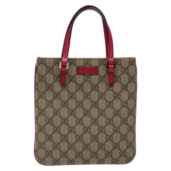 GUCCI GG Supreme Mini Hand Bag PVC Leather Beige 114600 Auth 119443