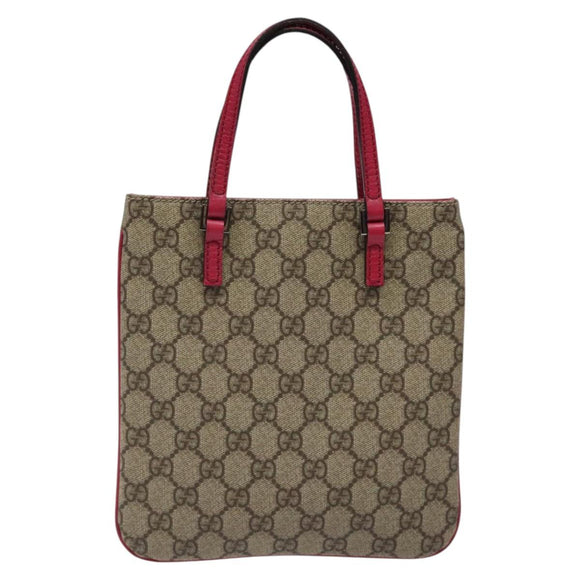 GUCCI GG Supreme Mini Hand Bag PVC Leather Beige 114600 Auth 119443