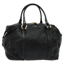 GUCCI Tote Bag Leather Black Gold 189892 Auth 119445-1