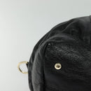 GUCCI Tote Bag Leather Black Gold 189892 Auth 119445-10