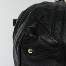 GUCCI Tote Bag Leather Black Gold 189892 Auth 119445-12