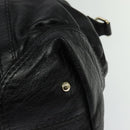 GUCCI Tote Bag Leather Black Gold 189892 Auth 119445-13