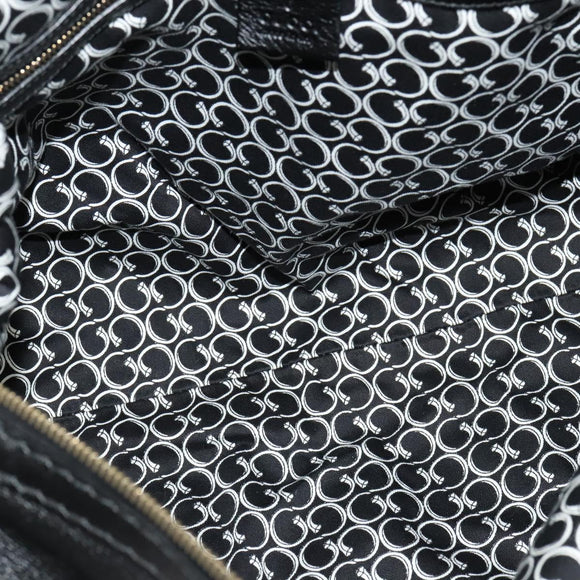 GUCCI Tote Bag Leather Black Gold 189892 Auth 119445