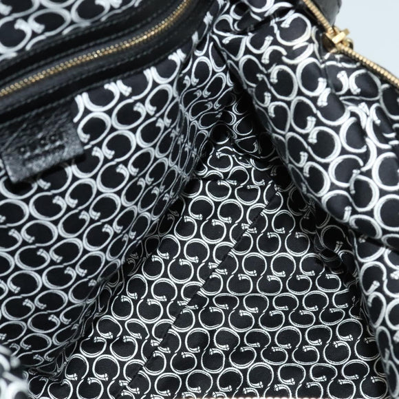 GUCCI Tote Bag Leather Black Gold 189892 Auth 119445