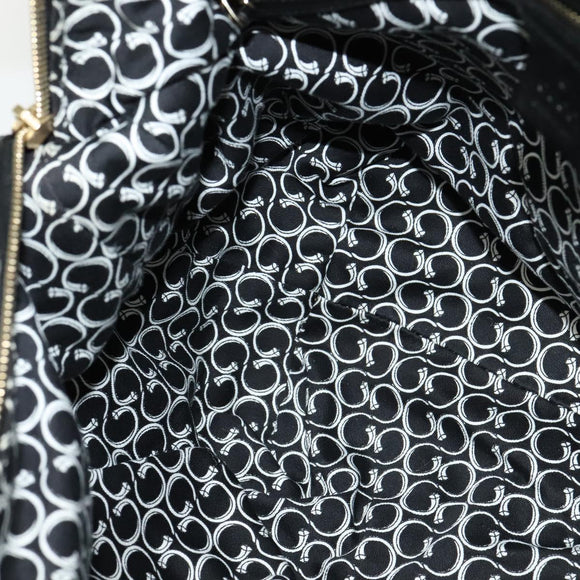 GUCCI Tote Bag Leather Black Gold 189892 Auth 119445