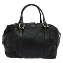 GUCCI Tote Bag Leather Black Gold 189892 Auth 119445-2