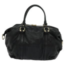 GUCCI Tote Bag Leather Black Gold 189892 Auth 119445-3