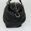 GUCCI Tote Bag Leather Black Gold 189892 Auth 119445-5