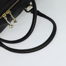 GUCCI Tote Bag Leather Black Gold 189892 Auth 119445-7