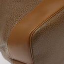 Christian Dior Shoulder Bag Leather Brown Gold Auth 119452-14