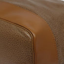 Christian Dior Shoulder Bag Leather Brown Gold Auth 119452-15