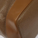 Christian Dior Shoulder Bag Leather Brown Gold Auth 119452-16