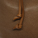 Christian Dior Shoulder Bag Leather Brown Gold Auth 119452-10