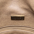 Christian Dior Shoulder Bag Leather Brown Gold Auth 119452-18