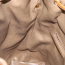 Christian Dior Shoulder Bag Leather Brown Gold Auth 119452-20