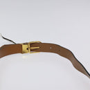 Christian Dior Shoulder Bag Leather Brown Gold Auth 119452-8