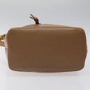 Christian Dior Shoulder Bag Leather Brown Gold Auth 119452-5