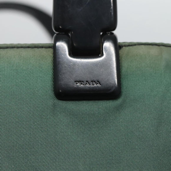 PRADA Hand Bag Nylon Khaki Auth 119457