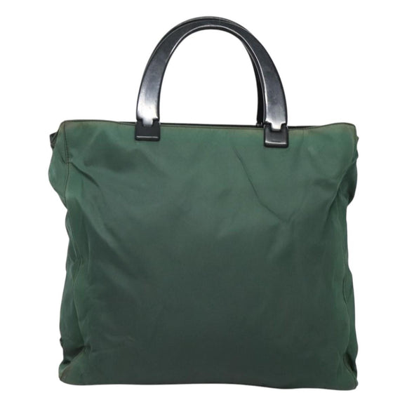 PRADA Hand Bag Nylon Khaki Auth 119457