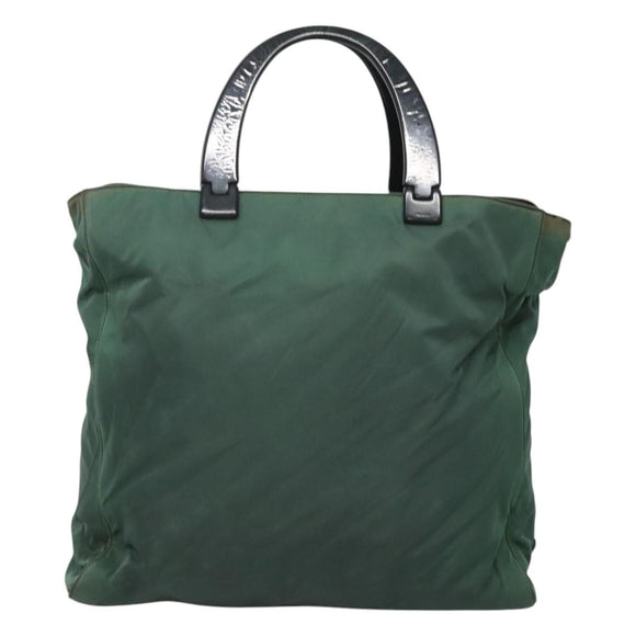 PRADA Hand Bag Nylon Khaki Auth 119457