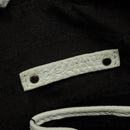 CELINE Hand Bag Leather White Gold Auth 119467-17