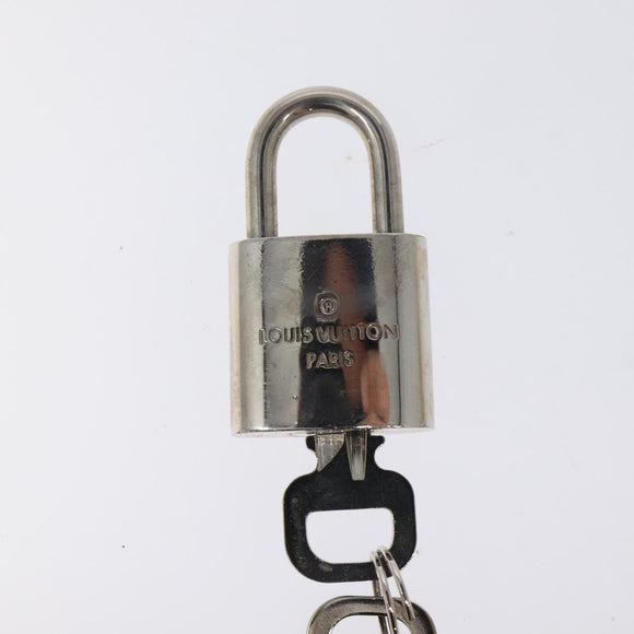 LOUIS VUITTON Padlock metal Silver LV Auth 119484