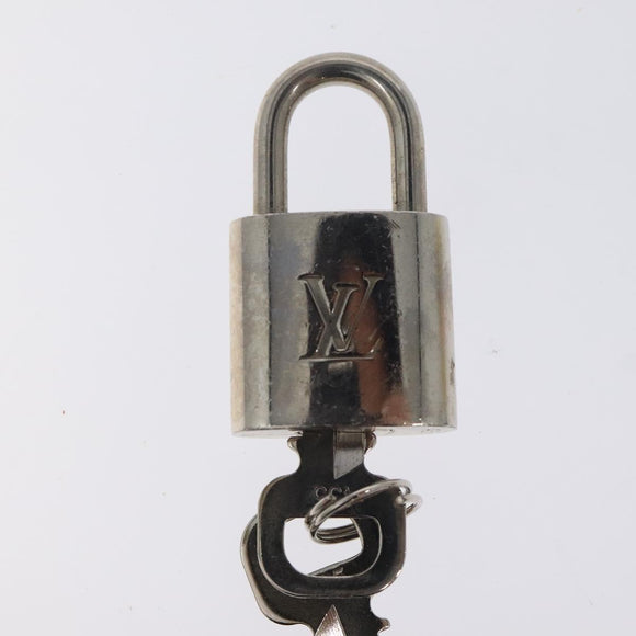 LOUIS VUITTON Padlock metal Silver LV Auth 119484