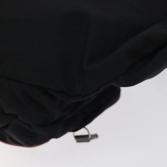 PRADA Sports Waist Bag Nylon Black Silver Auth 119506