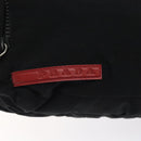 PRADA Sports Waist Bag Nylon Black Silver Auth 119506-18