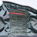 PRADA Sports Waist Bag Nylon Black Silver Auth 119506-10