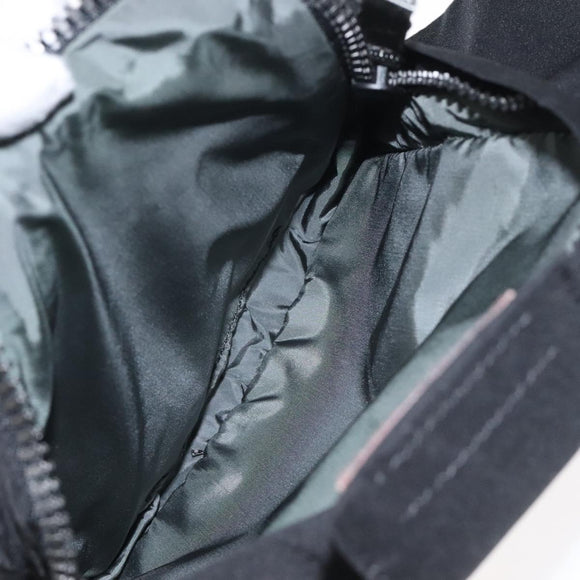 PRADA Sports Waist Bag Nylon Black Silver Auth 119506