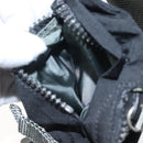 PRADA Sports Waist Bag Nylon Black Silver Auth 119506-24