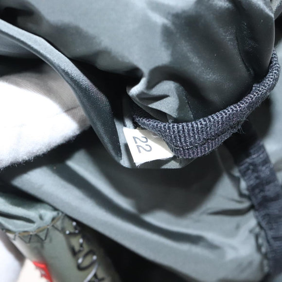 PRADA Sports Waist Bag Nylon Black Silver Auth 119506