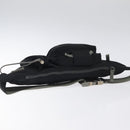 PRADA Sports Waist Bag Nylon Black Silver Auth 119506-6