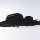 PRADA Sports Waist Bag Nylon Black Silver Auth 119506-5