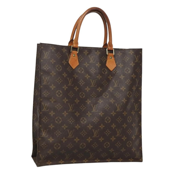 LOUIS VUITTON Monogram Sac Plat Hand Bag M51140 LV Auth 119510
