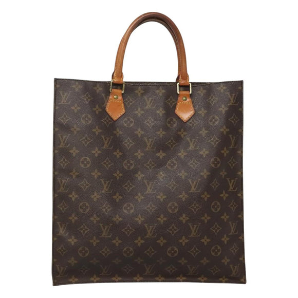 LOUIS VUITTON Monogram Sac Plat Hand Bag M51140 LV Auth 119510