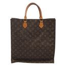 LOUIS VUITTON Monogram Sac Plat Hand Bag M51140 LV Auth 119510-2