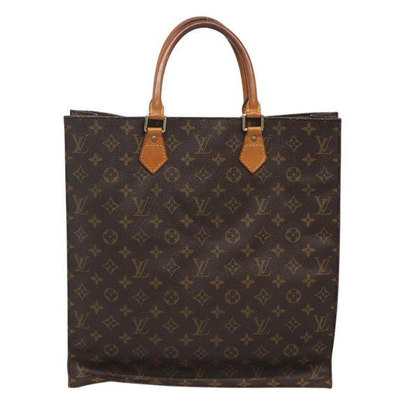 LOUIS VUITTON Monogram Sac Plat Hand Bag M51140 LV Auth 119510