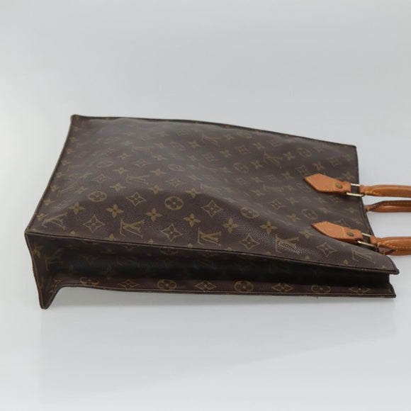LOUIS VUITTON Monogram Sac Plat Hand Bag M51140 LV Auth 119510