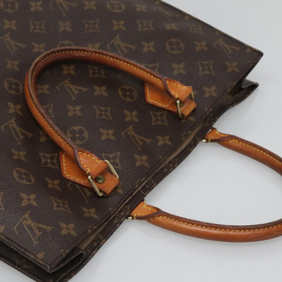LOUIS VUITTON Monogram Sac Plat Hand Bag M51140 LV Auth 119510