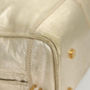 LOEWE Anagram Amazona 28 Hand Bag Leather Gold Auth 119534-9
