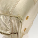 LOEWE Anagram Amazona 28 Hand Bag Leather Gold Auth 119534-15