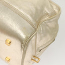 LOEWE Anagram Amazona 28 Hand Bag Leather Gold Auth 119534-16