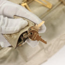 LOEWE Anagram Amazona 28 Hand Bag Leather Gold Auth 119534-10