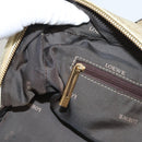 LOEWE Anagram Amazona 28 Hand Bag Leather Gold Auth 119534-22