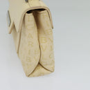 BVLGARI Logogram Shoulder Bag Canvas Beige Silver Auth 119550-4