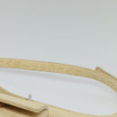 BVLGARI Logogram Shoulder Bag Canvas Beige Silver Auth 119550-8