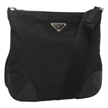 PRADA Shoulder Bag Nylon Black Auth 119572